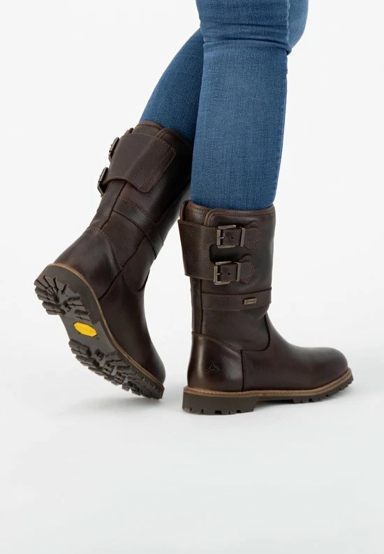 Travelin' Yukon Dames Outdoorlaarzen - Vibram Zool - Waterdicht - Wol Gevoerd - Donkerbruin Leer - Maat 39 9 Travelin' Yukon Dames Outdoorlaarzen - Vibram Zool - Waterdicht - Wol Gevoerd - Donkerbruin Leer - Maat 39 - Afbeelding 7