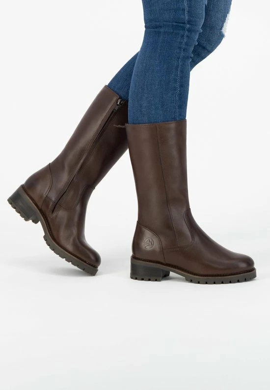 Travelin' Fitjar Leren Dames Laarzen - Wol Gevoerde Laars - Donkerbruin Leer - Maat 37 11 Travelin' Fitjar Leren Dames Laarzen - Wol Gevoerde Laars - Donkerbruin Leer - Maat 37 - Afbeelding 9