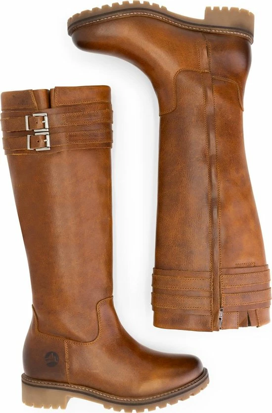 Travelin' Stavanger Leren Dames Laarzen - Wol Gevoerde Laars - Cognac Leer - Maat 36 7 Travelin' Stavanger Leren Dames Laarzen - Wol Gevoerde Laars - Cognac Leer - Maat 36 - Afbeelding 5